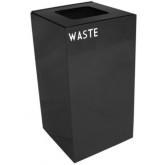 WITT GeoCube Square Recycling Receptacle w/ Square Opening - 28 gallon, Charcoal